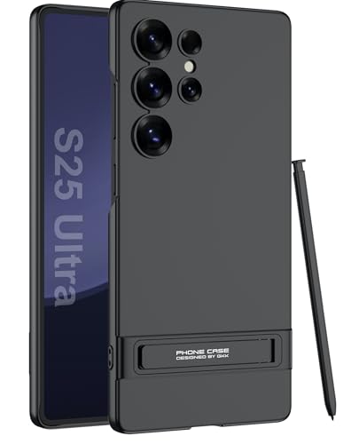Image of BOUNCEBACK Slim Hard Back Case /Cover with Kick Stand for Samsung Galaxy S25 Ultra 5g - (Black | Polycarbonate)