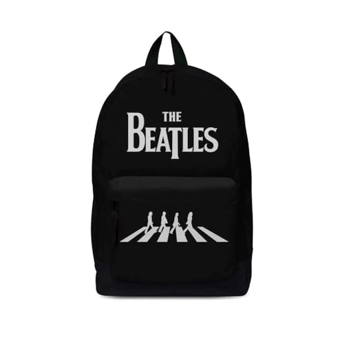 Rocksax Mochila The Beatles Abbey Road B/W - Mochila de 43 x 30 x 15 cm, con licencia oficial, Negro