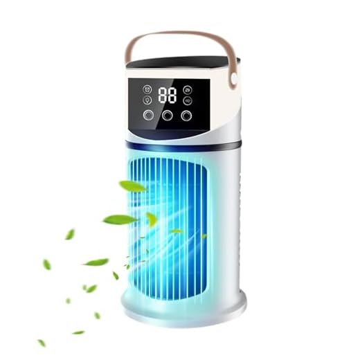 Aire Acondicionado Portatil Usb Para El Coche, Climatizador Evaporativo, Purificador De Aire Y Enfriador, Humidificador Evaporativo Tranquilo Con LED