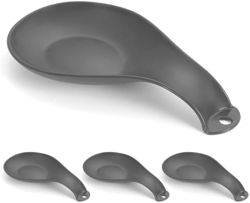 Delol Stoneware Spoon Rest For Stove Top - Heat Resistant & Easy Clean - Rustic Farmhouse Decor