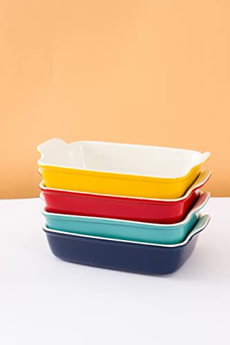 Small Baking Dish For Oven 10 Inch Rectangular Casserole Dish Lasagna Pan With Handle Deeper And Thicker Ceramic Pans (Blackish Green) #TOP3