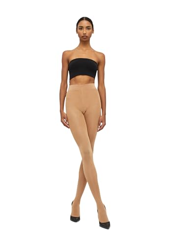 Image of Wolford Pure Shimmer 40 Denier Concealer Tights For Women Soft Feel Flawless Legs Bonded Seams Wide Essential Sheer Hosiery