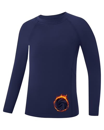 Runhit Youth Boys Compression Thermal Shirt Long Sleeve