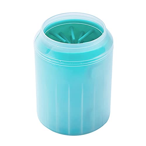 Portable Pet Paw Cleaner SK Depot® Dog Cat Paw Cleaner 2 in 1 Comfortable Pet Paw Washing Cup for Bathing and Grooming Semi Automatic Pet Cleaning Brush Feet Cleaner (Medium, Green)