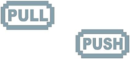 Wild Dingos LLC Push/Pull D Business Vinyl Decal Sticker Silver