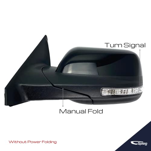 Spieg Fo1320576 Driver Side Mirror Replacement For Ford Explorer 2016-2019 Heated Auto Dimming Turn Signal Puddle Light Bsm Glossy Black 11Pin (Lh) #TOP2