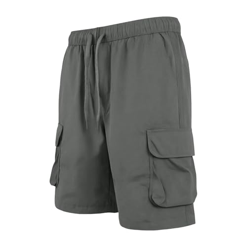Short Cargo Homme Bermuda Multi-Poche en Coton pour l'Été