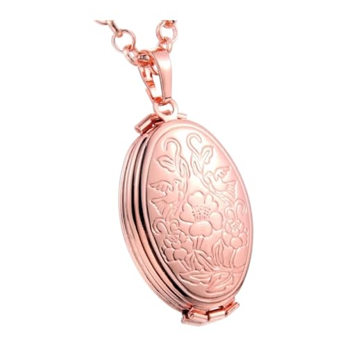 HOAETDIENTE New For Fashion Photo Memory Locket Pendant Necklace Plata/Gold Color Vintage Flower Jewelry Women's NostaLiGia Gift