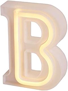 QiaoFei Light Up Marquee Letters Lights Letters Neon Signs,Wall Decor/Table Decor for Home Bar Christmas, Birthday Party, Valentinefs Day Words-Warm White Letters(K)