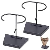Decoración única: este soporte para dientes de tiburón negro impresiona por su discreta pero elegante textura de metal negro. Sirve tanto como pieza de exhibición como pieza de joyería única, si colocas el diente de tiburón aquí, agrega un toque moderno a tu hogar