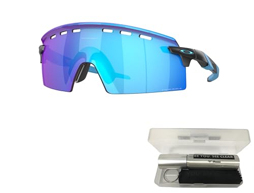 Oakley OO9235 Sunglasses Bundle: OO 9235 ENCODER STRIKE VENTED 923505 Encoder Strike Vented Matte Bl and Eyewear Cleaning Kit2