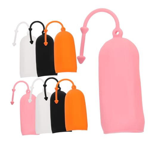 LIFKOME Copribottiglie Da Viaggio Elastiche in Silicone 8 Pezzi 22cm Anti-perdita Multiuso Per Flaconi Shampoo e Lozioni Custodie Protettive Per Contenitori Ricaricabili Da Viaggio