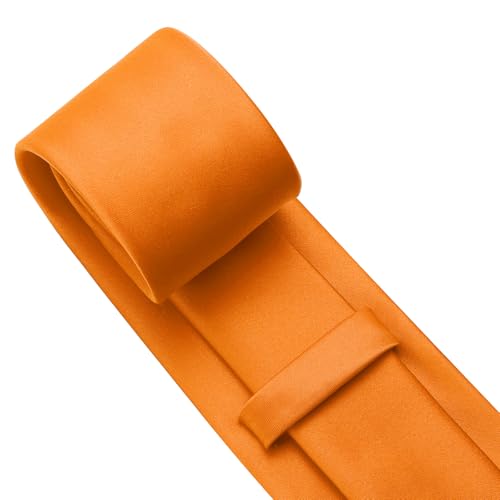 Image of KOOELLE Men's Ties Solid Pure Color Plain Neckties Formal Black Ties For Men