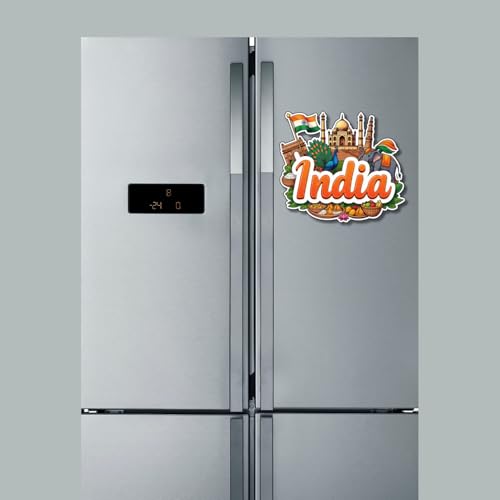 Image of Premium Laser Cut MDF Fridge Magnet for Home Decor, Vibrant Layered Travel Artwork Souvenir Gift with Strong Magnetic Hold, Refrigerator Decoration for Kitchen & Office - India