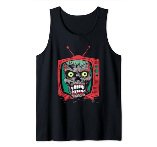 Zombie Head Television – Costume d'Halloween zombie vintage Débardeur