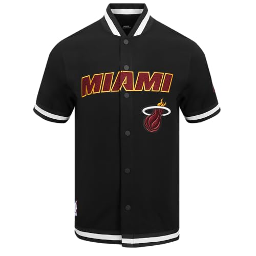 Pro Standard Mens NBA Miami Heat Classic Chenille Button Down Black M