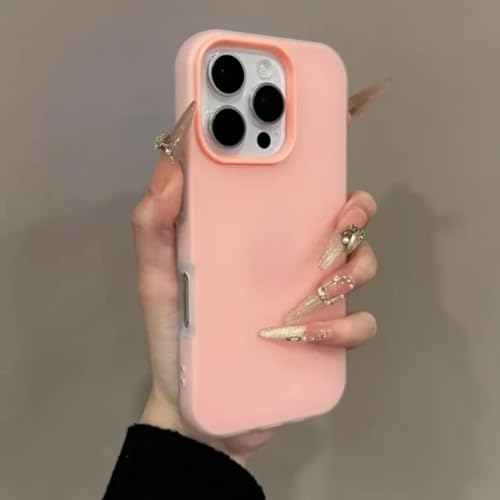 Coque iPhone 17 Pro Max antichoc mate transparente silicone rose