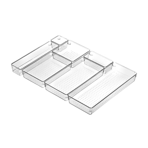 Bacs de rangement transparents empilables et modulables VOSAREA