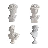 GISELA D 4Pcs Greek Bust Apollo Statues Venus Figure Sculpture Bust Ares...