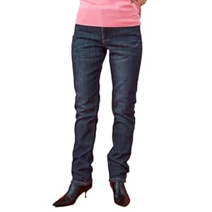 ［ミス エドウイン］ BODY FIRE ゆったりストレートデニムパンツ【暖】 レディース DARK USED" 