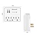 DEWENWILS Multi-Plug outlet wall adapter with 2 USB Charging Ports and Phone Holder, Surge Protector 3 Outlet Wall Adapter for Home/Travel/GFCI Use, UL Listed, White