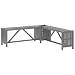 Produktbild vidaXL Akazienholz Massiv Garten Eckbank mit Pflanzkübel Blumenkasten Parkbank Holzbank Sitzbank Gartenbank Bank Gartenmöbel 117cm Grau