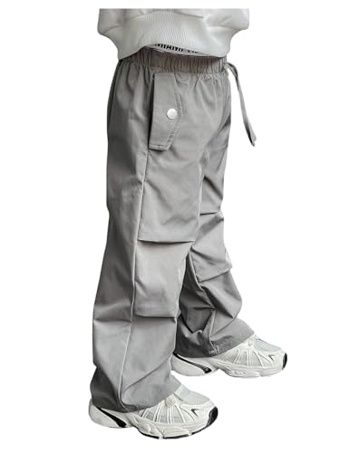 GORGLITTER Boy's Ruched Workout Pants Elastic Waist Parachute Pants Streetwear