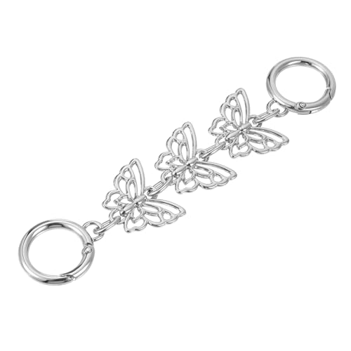 Aphumedc Butterfly Bag Extender Chain Metal Purse Strap Extenders Handbags Chain Strap Replacement Extension Purse Bag Making Supplies for Handbags Purses (Sliver)