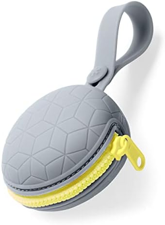 Skip Hop Baby Silicone Pacifier Holder Case with Easy-Access Opening and Strap, Fits 2 Pacifiers, Oat