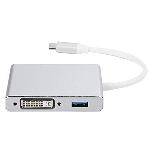 Hilitand 4 in 1 Cable Adapter Converter, Type?C USB?C to HDMI DVI VGA USB 3.0 Multi?Function Laptop Computer