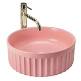 Rea - Lavabo a gettone Duo Sweet Pink Matt Rosa - 38 x 38 x 15 cm