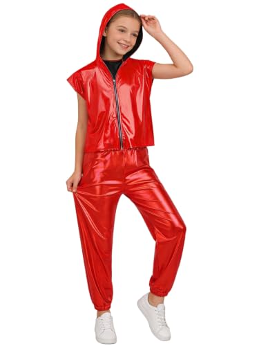 Ensemble survêtement danse hip hop filles avec sweatshirt débardeur et pantalon