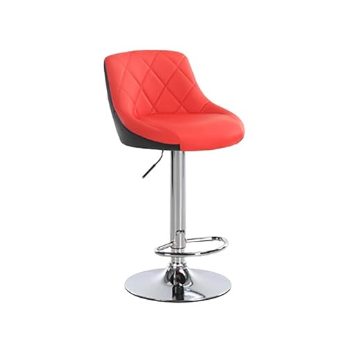 NMVAWIPT Taburete De Bar Giratorio Ajustable con Reposapiés, Asiento Piel Sintética, Rotación 360°, Altura For Cocina Y Oficina