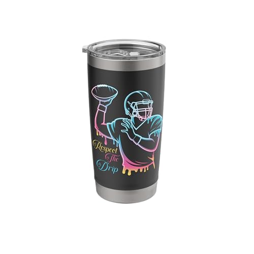 Football Quarterback Respect The Drip Stainless Steel Insulated Tumbler