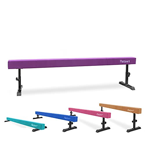 FBSPORT 8ft Adjustable Balance Beam: High and Low Floor Beam Gymnastics Equipment for Kids/Adults,Gymnastics Beam for Training,Practice,Physical Therapy and Professional Home Training with Legs