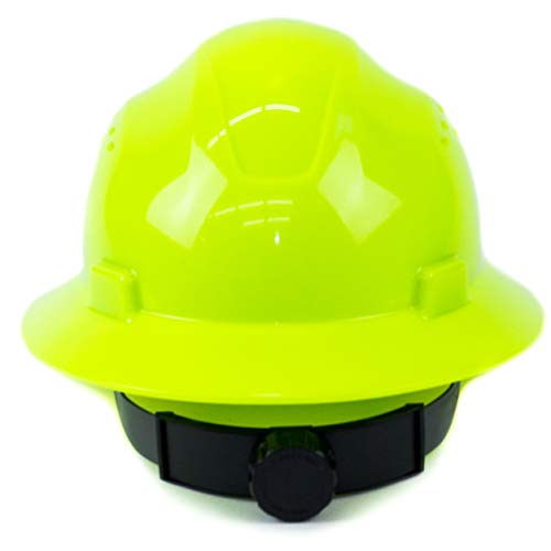 Rk-Hp24-Hg, Hard Hat Brim Style With 4 Point Ratchet Suspension, 1Ea (Hi Vis Green) #TOP2