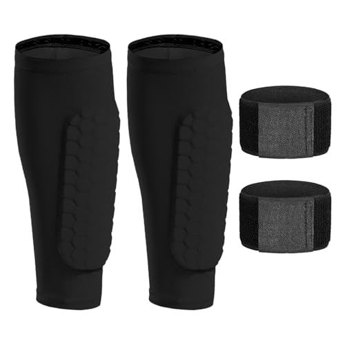 HDGSAFD 1 Par De Protectores para Piernas Y 2 Piezas De Correas para Piernas, Calentadores Anticolisión, Calentadores Elásticos para Piernas, Adecuados para Correr, Fútbol, ​​Montañismo Y Ciclismo