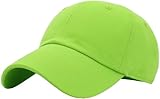 KB-LOW LIM Classic Cotton Dad Hat Adjustable Plain Cap. Polo Style Low Profile (Unstructured) (Classic) Lime Adjustable