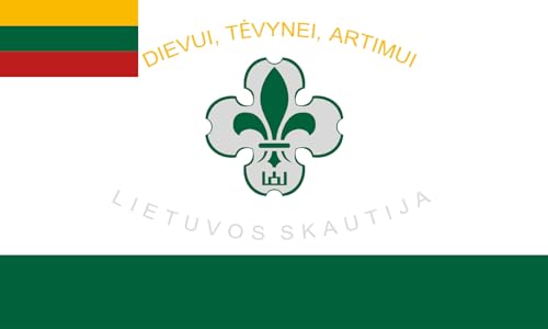 Drapeau large Lithuanian Scout pour campements et décors Lietuvos skautijos