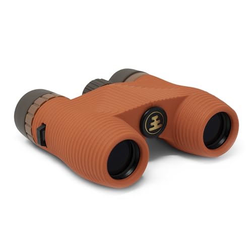 Nocs Provisions Standard Issue 8x25 Waterproof Binoculars, 8X Magnification, Bak4 Prism, Wide View Multi-Coated Lenses for Bird Watching, Hiking & Backpacking - Poppy Orange II