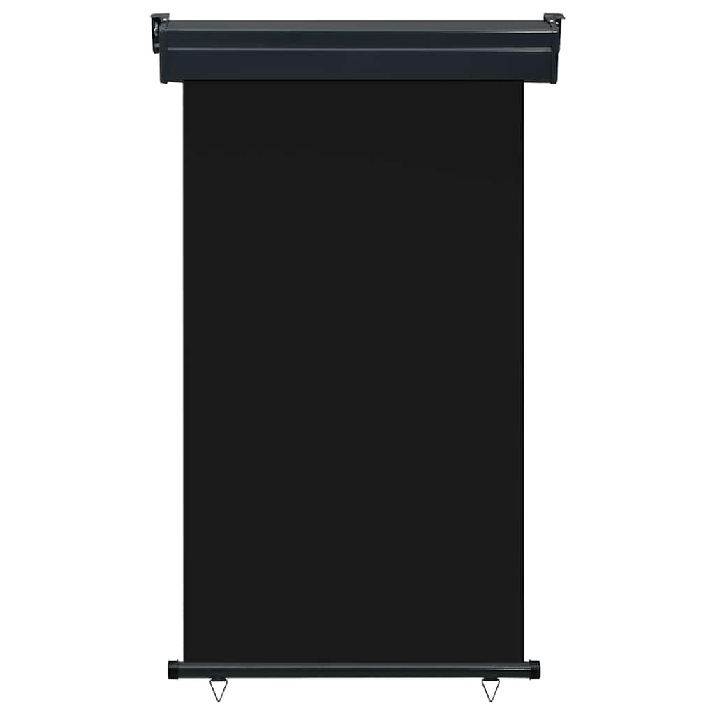 Auvent latéral de balcon noir avec écran intimité en polyester UV