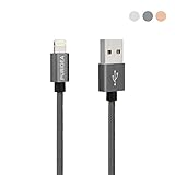 PURIDEA 3.3ft / 1m Nylon Braided Tangle-Free iPhone Cables Apple MFi Certified Lightning to USB Cable with Aluminum Connector Heads for iPhone 5 6 6S 7 7S Plus iPod iPad (Gary)