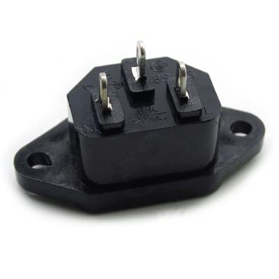 1pc New RONGFENG Power Socket SS-7B Screw Hole 3 Plug Computer case