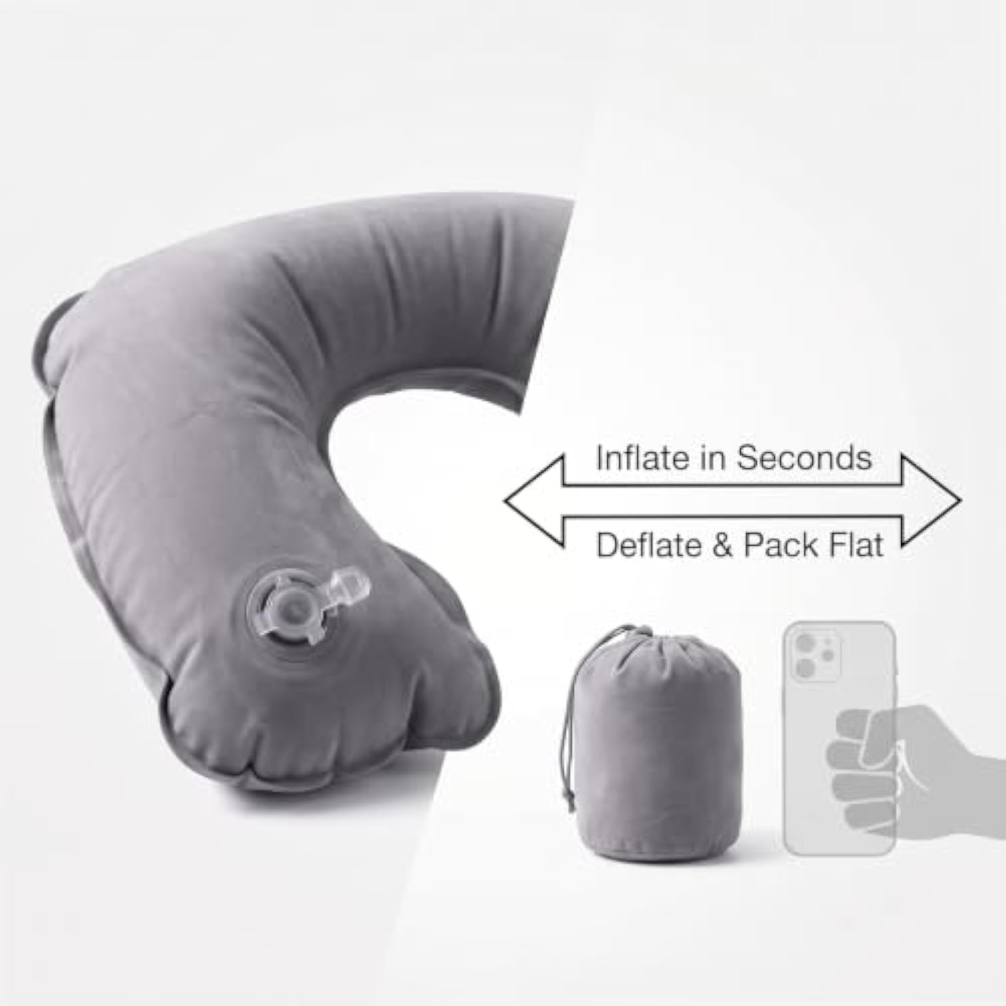 Travel Neck Pillow, Inflatable U-Shaped Neck Support Pillow