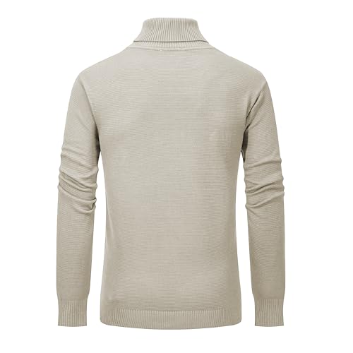 Isle Bay Linens Men's Turtleneck Sweater, Slim Fit Pullover Sweaters for Men Roll Neck Sweater Long Sleeve Sweater4