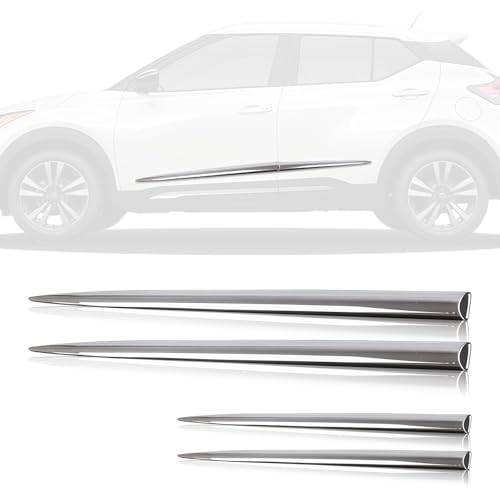 4PCS Body Side Trim, Dent Prevent Car Door Protector, Universal Door Protector Automotive Molding Trim, Prevents Dents Scratches Bright (Silver)
