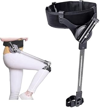 Body Power Exoskeleton Legs Walking Aid - 3-Level Adjustable Strength Rehab Device for Elderly, Perfect for Hiking & Climbing Stairs - M-Right Leg Support