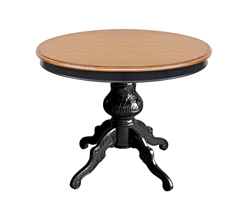 Artigiani Veneti Riuniti Made in Italy Runder Tisch 100 cm ausziehbar Classico-Dark Cover