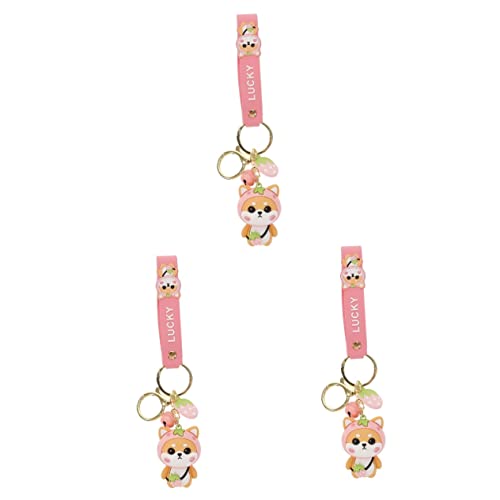 Ipetboom 3 Llaveros De Shiba Inu Con Diseño De Animales Para Mochilas Llaveros De Animales De Dibujos Animados Llaveros Esponjosos Lindos Sencillos Accesorios Colgantes De Metal