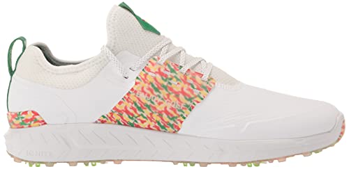 PUMA Golf pumagolf Men's Ignite Articulate Palmer Camo Golf Shoe, Puma White-Puma Silver-Amazon Green, 15M